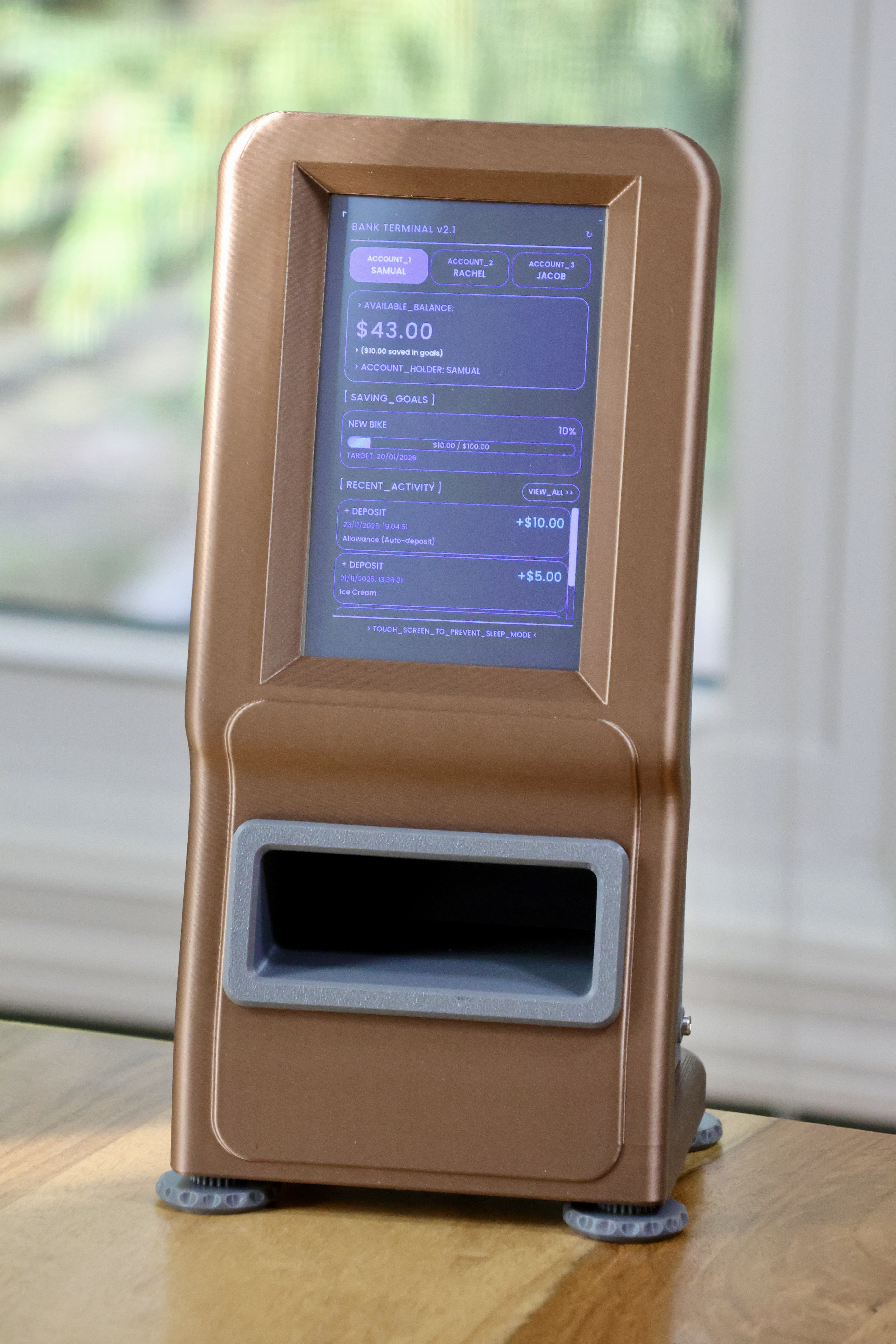 3D-printed VaultQuest ATM terminal
