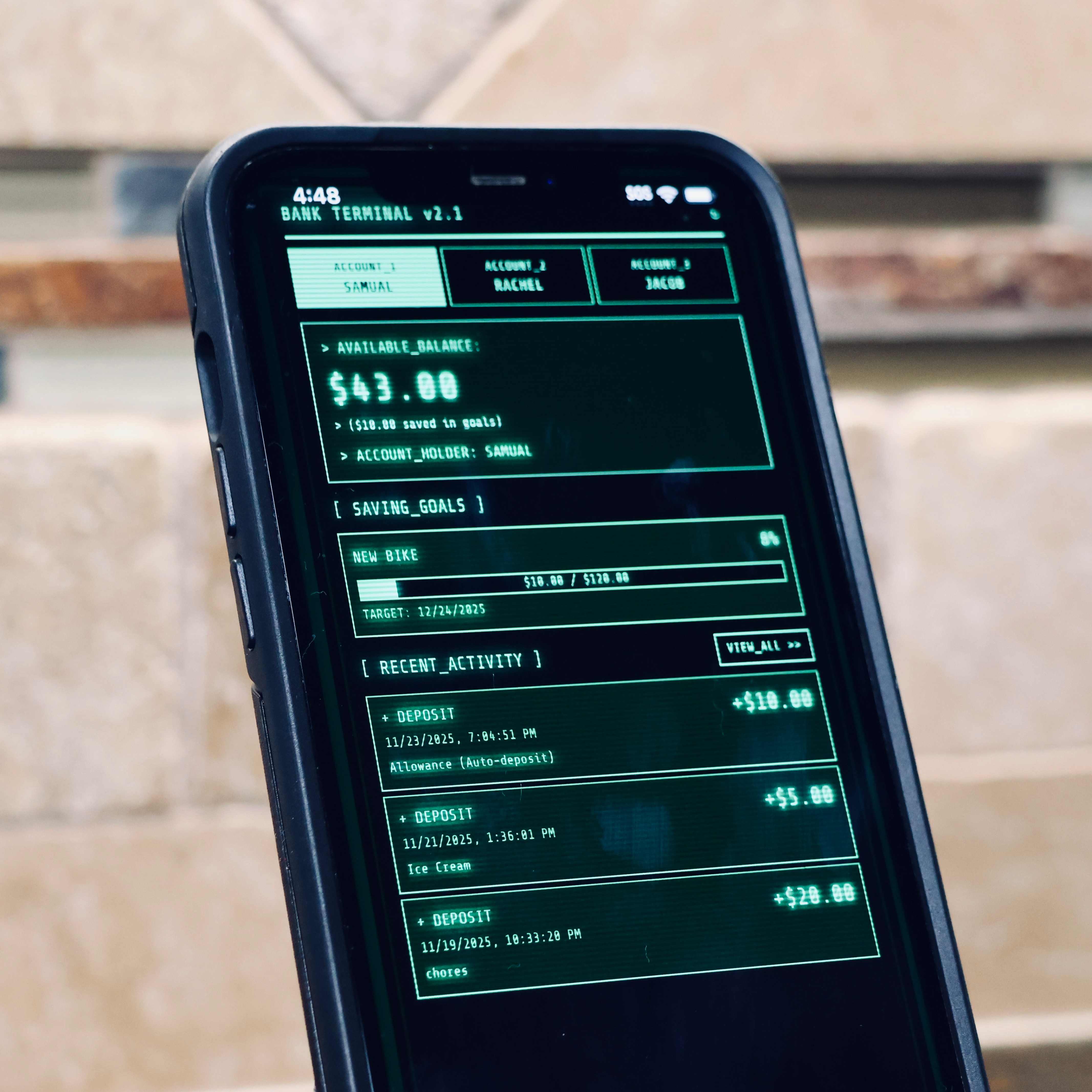 VaultQuest kiosk interface preview